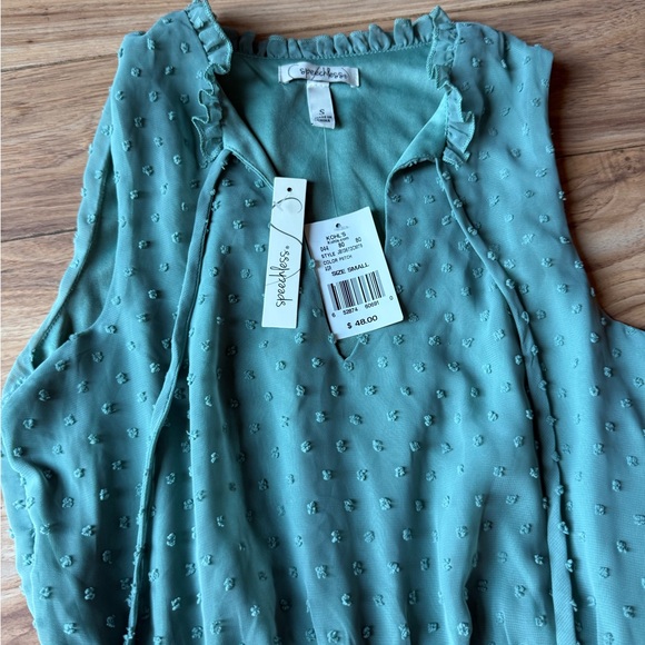 NWT Sky Blue Women’s Short Ruffle Dress Size Small - Picture 3 of 4